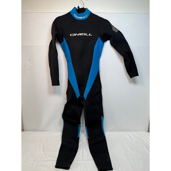 O'Neill Reactor 3/2MM Wet Suit, Black/Royal Blue, Size 10